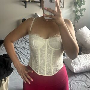 White corset top